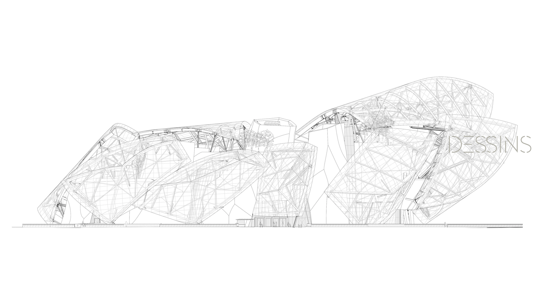 frank gehry louis vuitton sketch